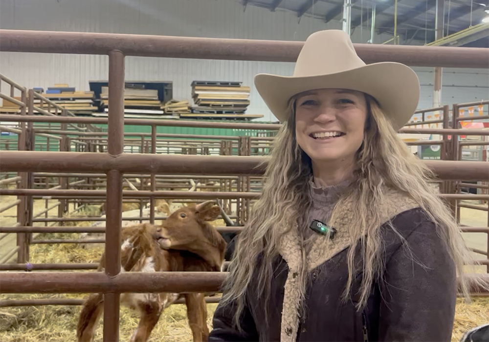 Georgie Evans and her Texas Longhorn heifer competed at Canadian Western Agribition for the first time this year. | Melissa Jeffers-Bezan photo