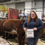 Felicia Keleman won the donation heifer with a $200 donation. | Janelle Rudolph photo