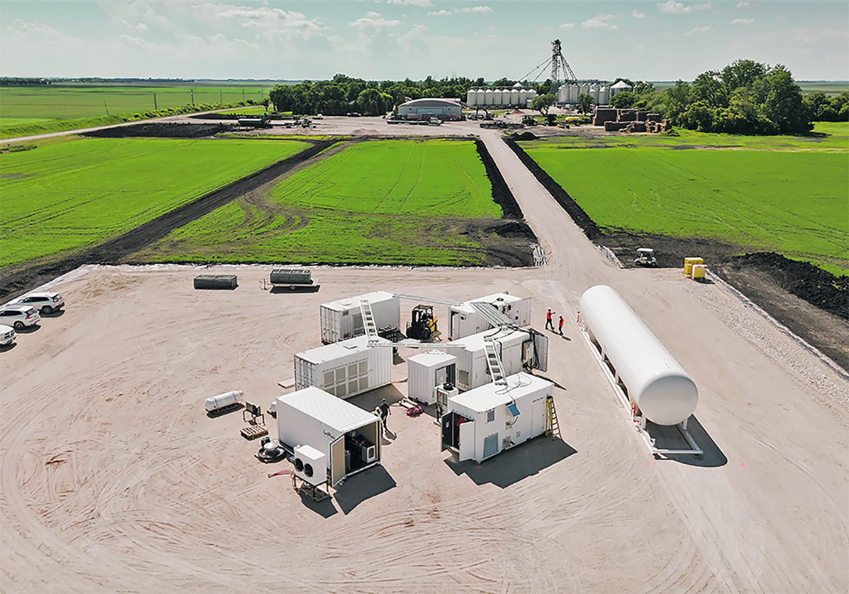 FuelPositive’s green ammonia plant installation on R & L Acres near Sperling, Man.