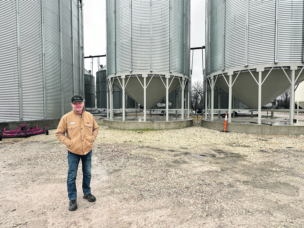 Andreas Boersch, president of Abtshof Farms near Elie, Man., has received Regenified verification status. | Don Norman photo