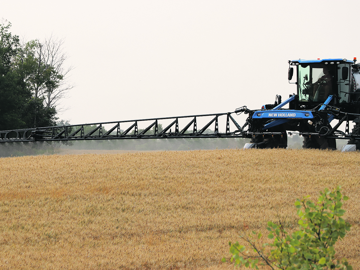 Approximately 20 per cent of a spray application is lost to drift, although most of it settles close to the intended target. Around 1.7 per cent of the application goes into the atmosphere.  |  File photo