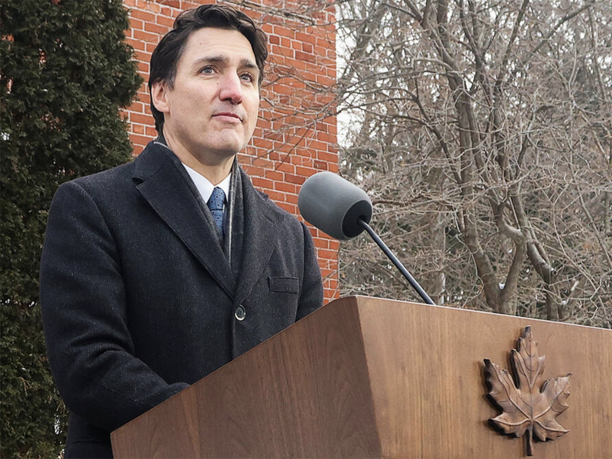 Prime Minister Justin Trudeau announces his intention to step down as Liberal leader from his Rideau Cottage residence in Ottawa, Ont., Jan. 6, 2025. | Reuters/ Patrick Doyle photo
