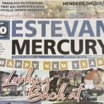 A photo of the front page of the Estevan Mercury newspaper's last edition published in early January 2025.