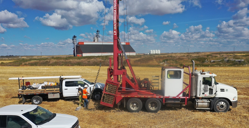 Geotechnical bore testing, Belle Plaine facility.