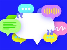 A stock graphic of a bunch of empty speech bubbles, like those used in comic books.
