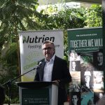 Ken Seitz speaks at the Nutrien funding announcement for the University of Saskatchewan Feb. 3.