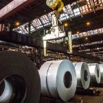 Coils on steel in a steel plant.