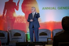 Nik Nanos, founder and chief data scientist for Nanos Research speaks at the Canadian Federation of Agriculture (CFA) annual general meeting about changing political attitudes in Canada caused by external trade threats and leadership changes.