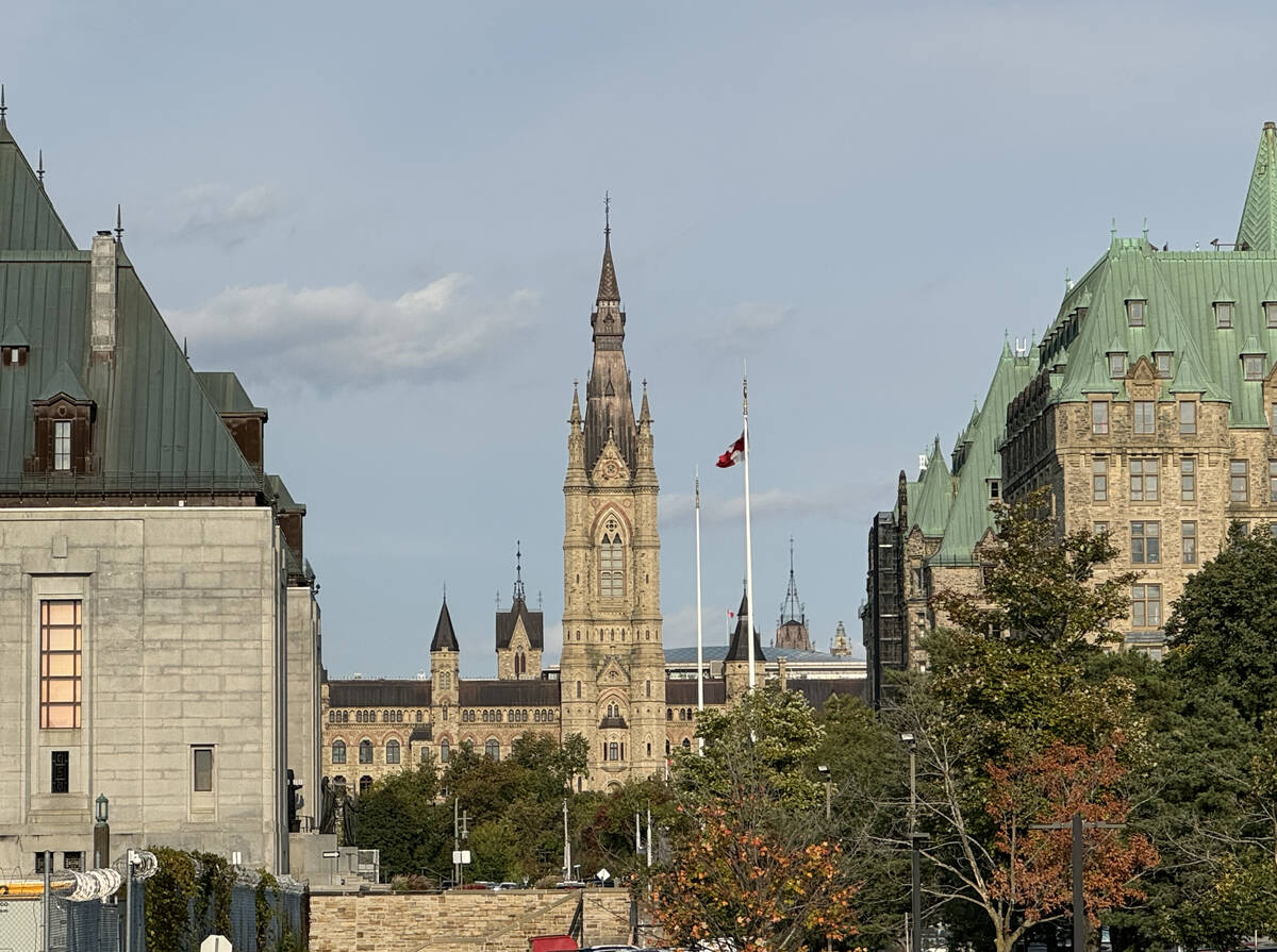 The Peace Tower on Parliament Hill in Ottawa.