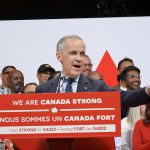 Canadian Prime Minister Mark Carney speaks in the small hours of April 29, 2025, in Ottawa after his Liberal Party won the general election the previous day.
