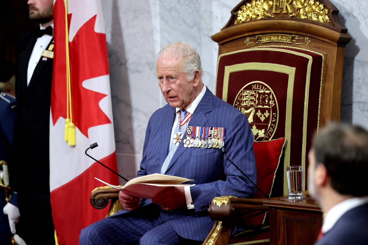 King Charles delivers a speech from the throne to open the new session of parliament Ottawa.