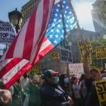 Protesters in New York City on June 10, 2025. Protests have erupted across the U.S. in response to ICE raids and deportations. Photo: Bryan Smith/ZUMA Press Wire