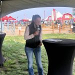 Tessa Thomas speaks at Ag in Motion about the importance of biosecurity.