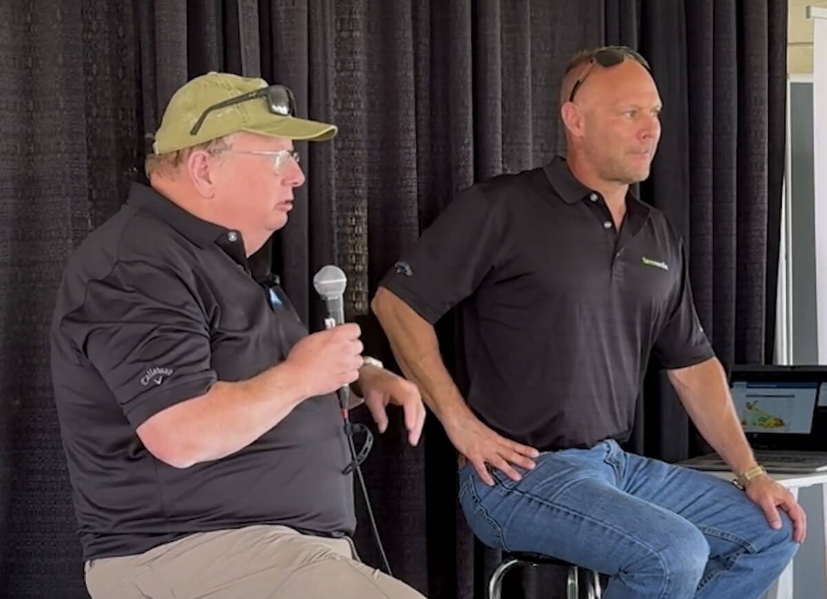 Analysts Bruce Burnett and Jerry Klassen were on had to brief farmers at Ag In Motion 2025 on the latest market developments.