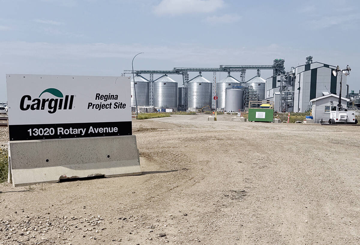 Cargill crush plant in Regina. Photo: Paul Yanko