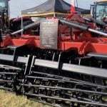 Versatile’s Fury HS150 high-speed disc on the show grounds at Canada’s Outdoor Farm Show on Sept. 10, 2025. Photo: Greg Berg