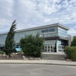 An exterior view of the Bunge International Trade Centre in Regina Saskatchewan.