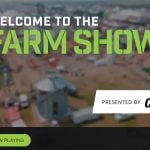 Screencap of the "Welcome to the Farm Show" title screen from the documentary of the same name that explores the "behind the scenes" side of what it takes to produce the Ag in Motion farm show near Langham, Saskatchewan.