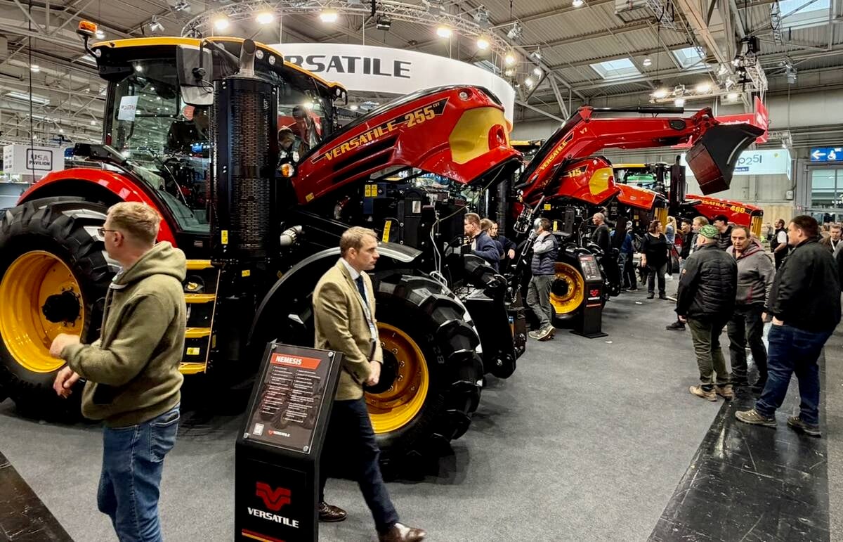 Photo of the Versatile tractors on display at Agritechnica 2025.
