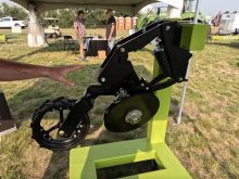 K-Hart&rsquo;s Spyder drill openers, seen here on display at the Ag in Motion farm show near Langham, Saskatchewan.