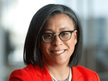 A promotional photo of Farm Credit Canada CEO Justine Hendricks.