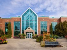 AN external view of the Land Sciences Centre of Olds College.