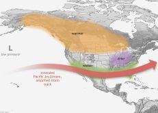 A map from the National Oceanic and Atmospheric Administration showing the conditions necessary for El Nino to occur.