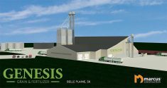 Farmers collectively invested an estimated $10 to $11 million to help form Genesis Grain & Fertilizer, but the fertilizer blending and distribution facility at Belle Plaine, Sask., has now been sold to United Farmers of Alberta as part of the wider AgraCity sale. Photo: Genesis Grain & Fertilizer 